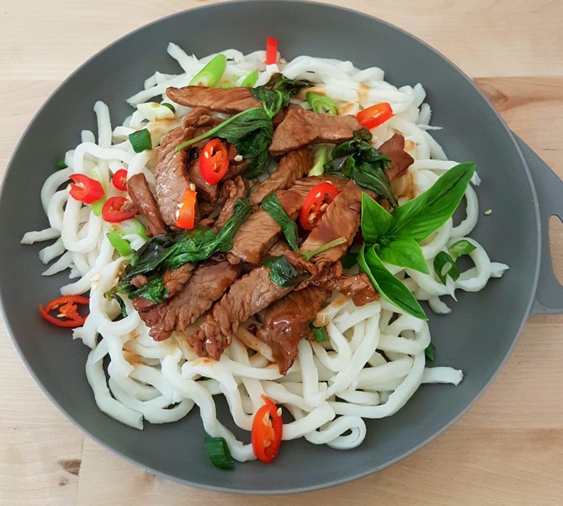Chilli Basil Beef Noodles Photo @Kylie Day