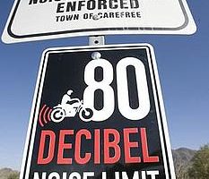 Noise motorcycle sign