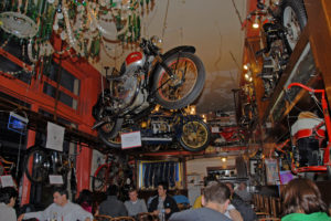 Should motorcycles be limited to use as decorations in a fern bar? (Photo The Bear)