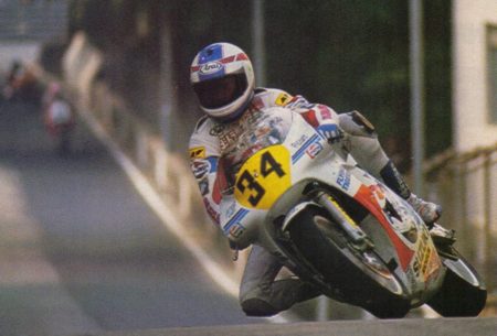 Kevin Scwhantz racing Macau in 1988.