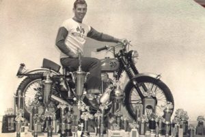 Del Kuhn's well-stocked trophy shelf earned him a spot in the AMA's Hall of Fame. Photo: AMA