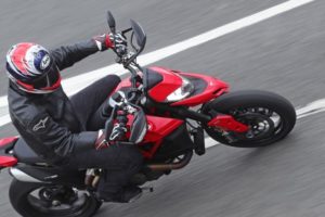 The author riding a borrowed motorcycle in the Canary Islands. Credit: Motorcycle Mojo/Ducati
