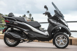 The newly updated 400 engine makes more horsepower, and also helps the MP3 meet new emissions standards. Photo: Piaggio