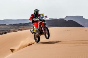 Pablo Quintanilla was triumphant at the 2021 Morocco Rally. Photo: Honda