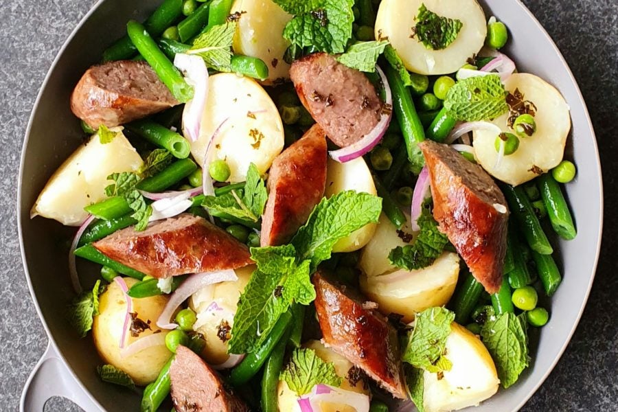 Minted Potato and Sausage Salad Photo @ Kylie Day