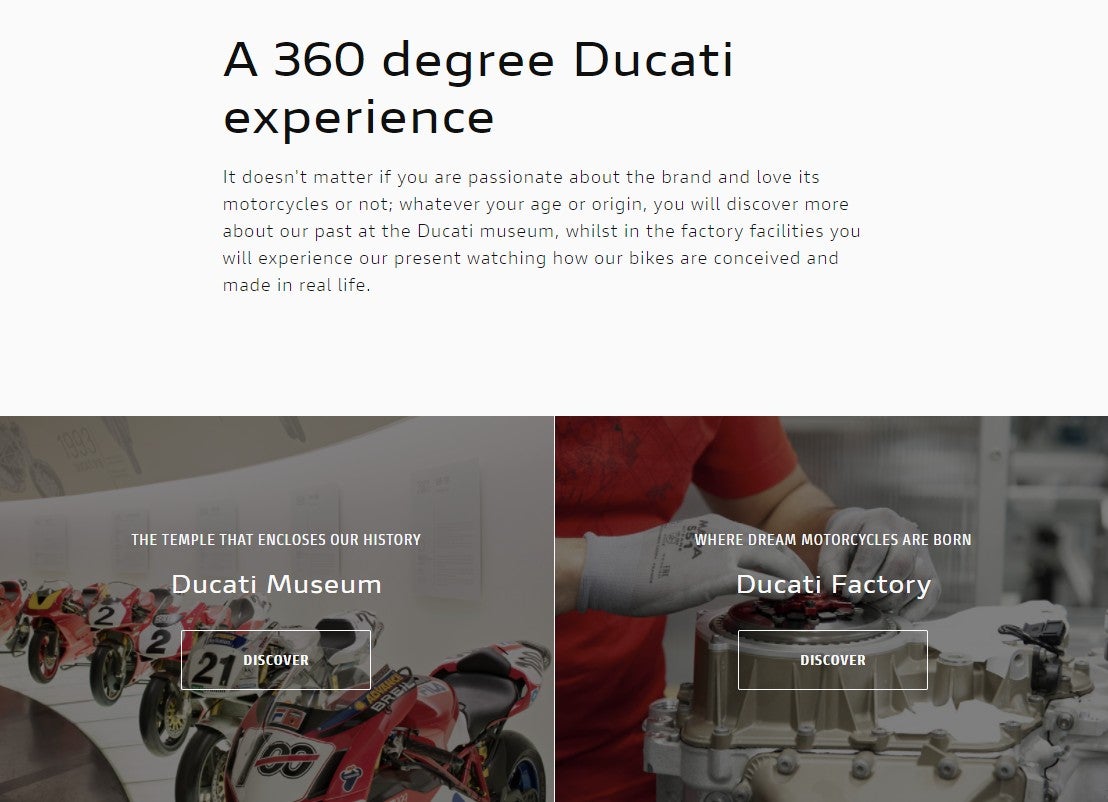 Ducati factory tour