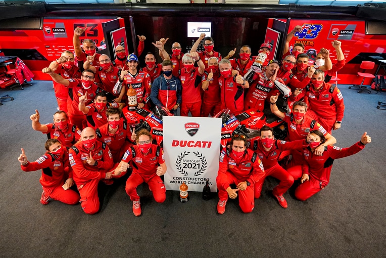 Ducati Wins 2021 MotoGP Constructors’ Championship