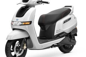 Hydrogen fuel cells could power bikes like TVS Motor's current iQube electric scooter.  Photo:  TVS