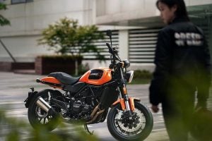 据报道，这张促销照片向中国媒体分发，显示了Harley-Davidson和QJ Motors的新X500。照片：Harley-Davidson